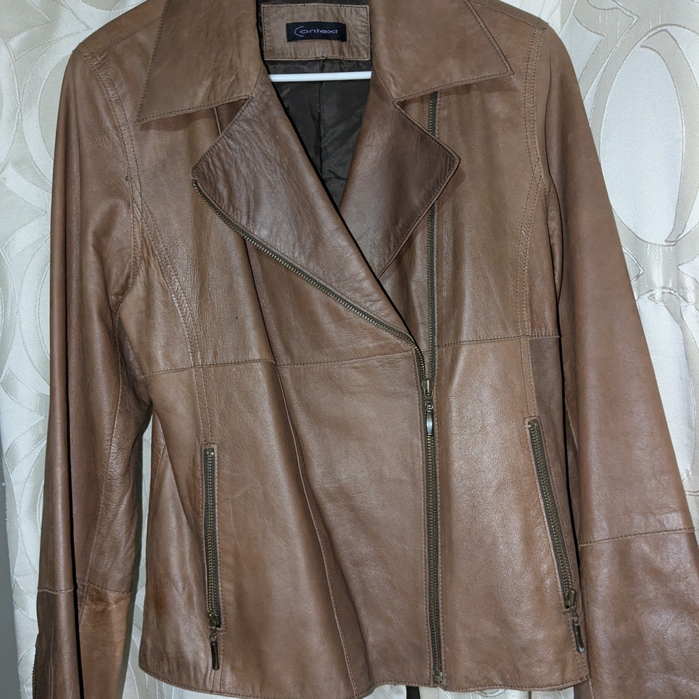 Context Leather Jacket in Rich Brown